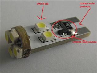 SMD (LED) žarnica W5W CANBUS ready